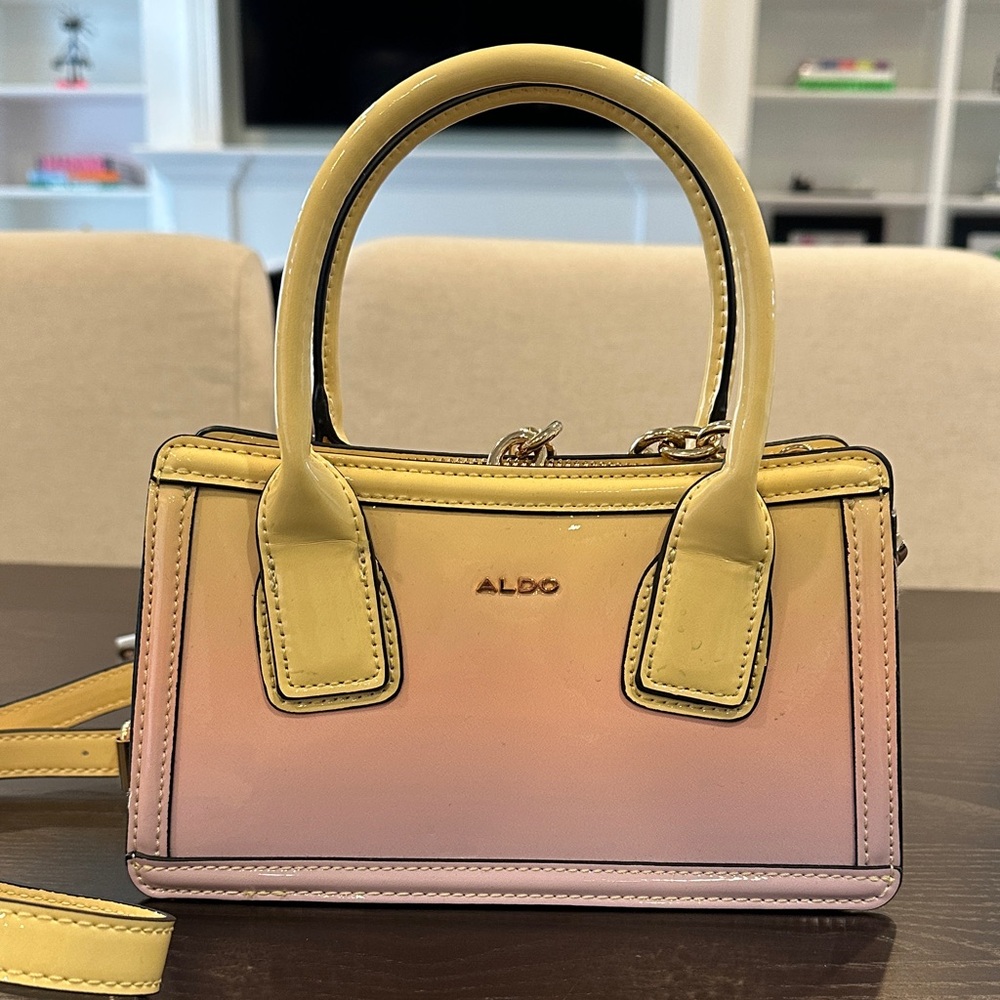 Aldo Two-Tone Mini Bag in Pink and Yellow